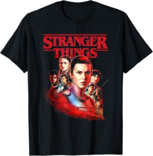 T-shirt Stranger Things Hawkins Heroes style poster