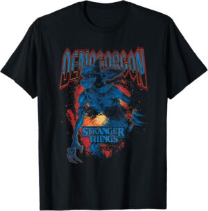 T-shirt Demogorgon Band Stranger Things en coupe classique
