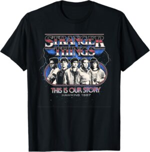 T-shirt Stranger Things Retro Thunder Group pour Femme, Fille ou Homme