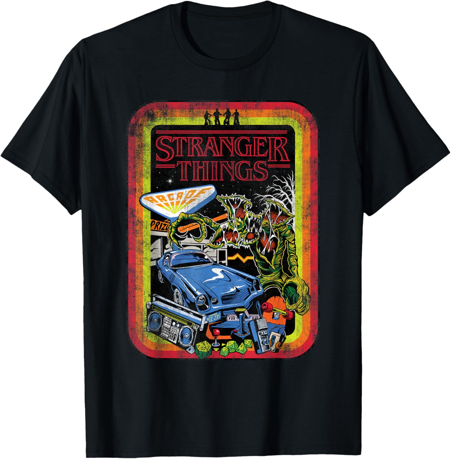 T-shirt Stranger Things rétro à visuel sketch cover