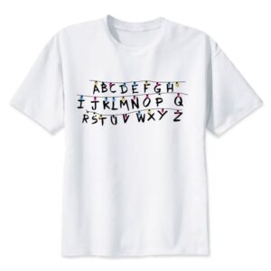T-shirt Stranger Things Alphabet Guirlande du S au 3XL