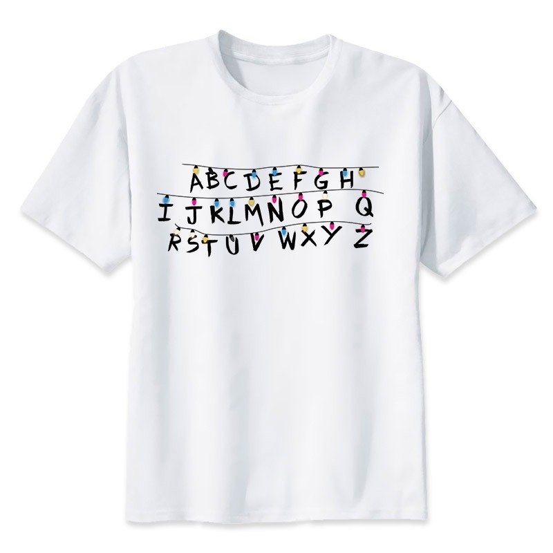 T-shirt Stranger Things Alphabet Guirlande du S au 3XL