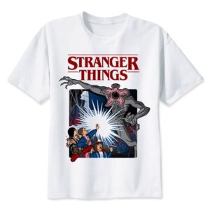 T-shirt Stranger Things Onze face au Demogorgon