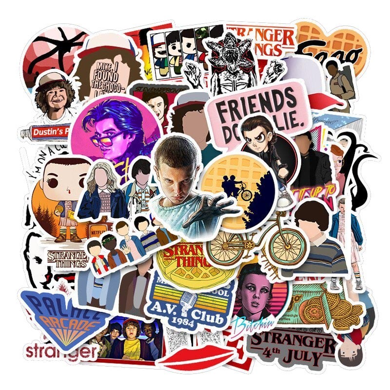 Lot de 50 stickers Stranger Things