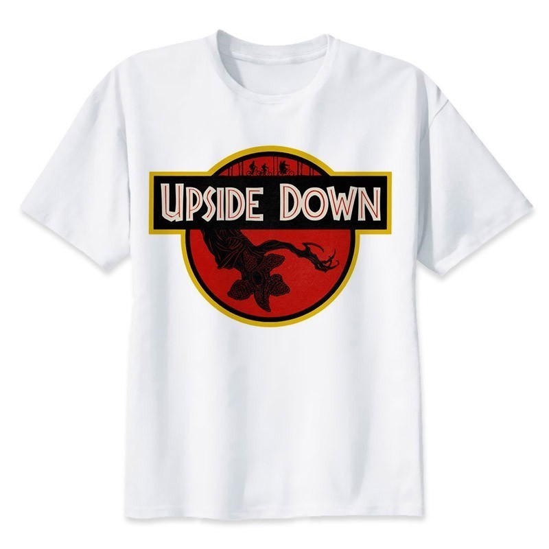 T-shirt Stranger Things Upside Down style Jurassik Park